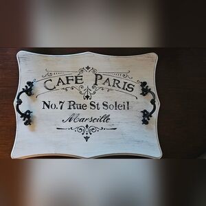 Vintage Style Café Paris Decorative Tray